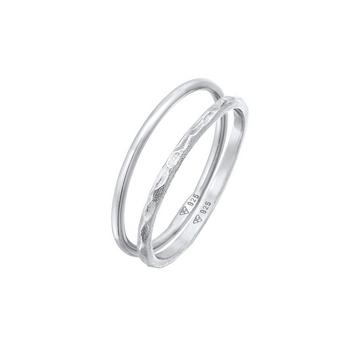 Bague Elli Ring Stapelringe Stacking Bandring 2Er Set 925 Silber