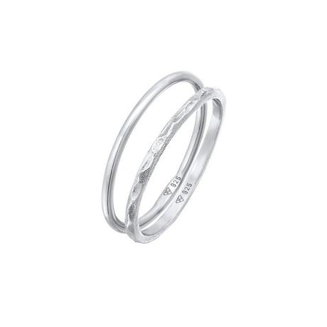 Elli  Ring Elli Ring Stapelringe Stacking Bandring 2Er Set 925 Silber 