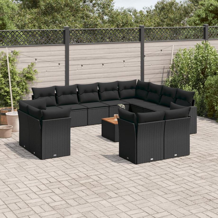 VidaXL set divano da giardino Polirattan  
