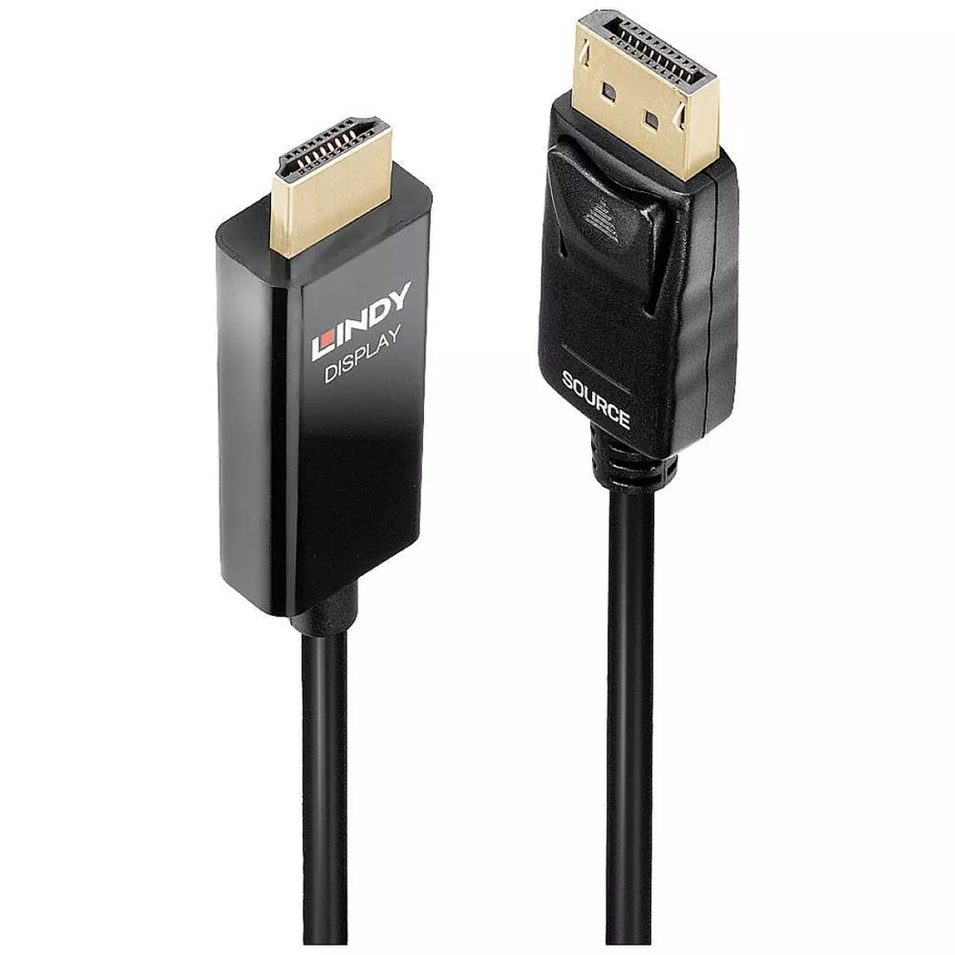 Lindy 40925 Videokabel-Adapter 1 m DisplayPort HDMI Schwarz