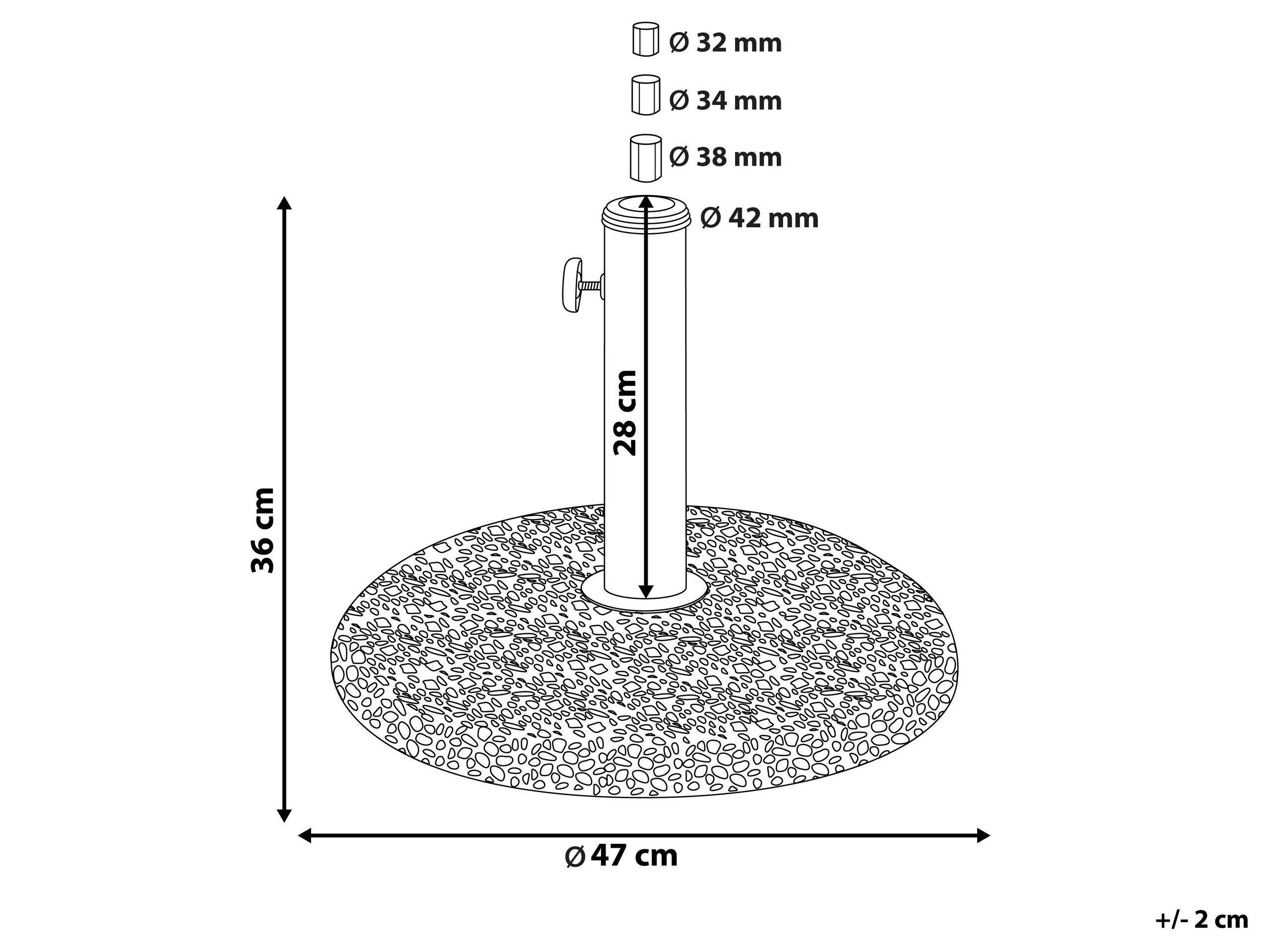 Beliani Socle de parasol en Béton CEVO  