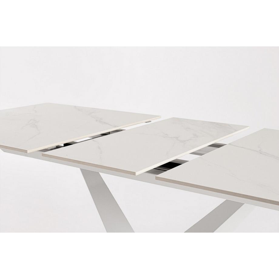 mutoni Ausziehtisch Johannes weiss 160-200x90  