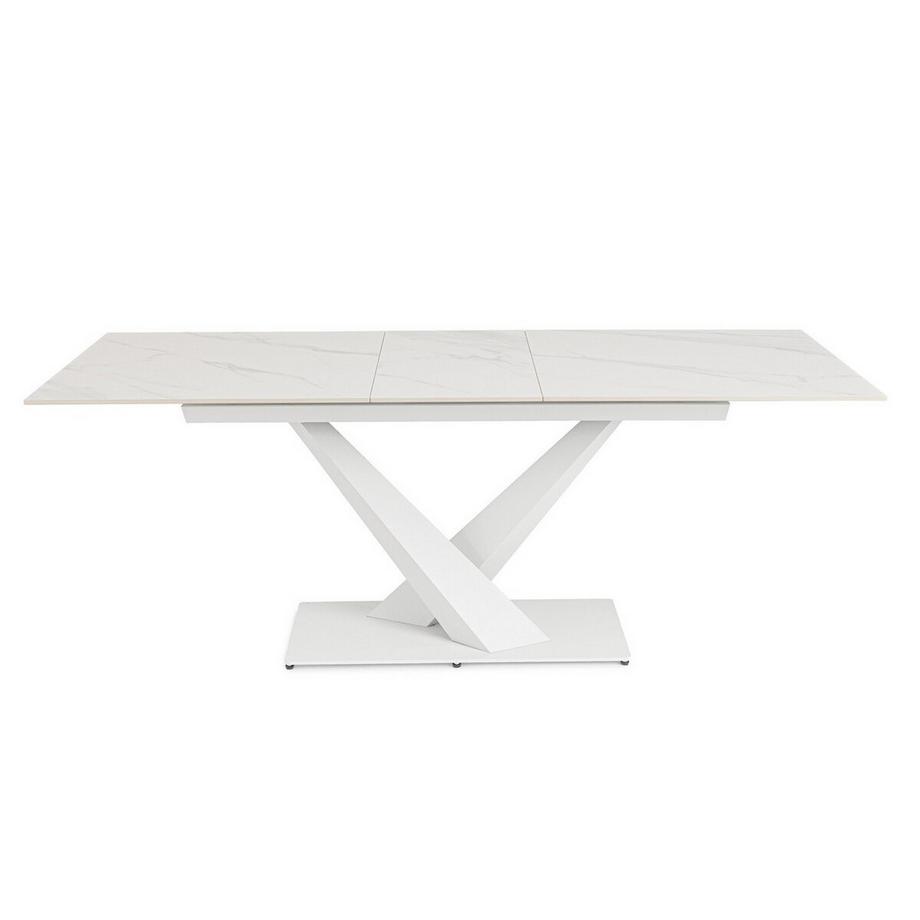 mutoni Ausziehtisch Johannes weiss 160-200x90  