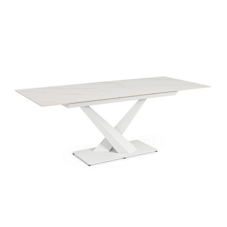 mutoni Ausziehtisch Johannes weiss 160-200x90  