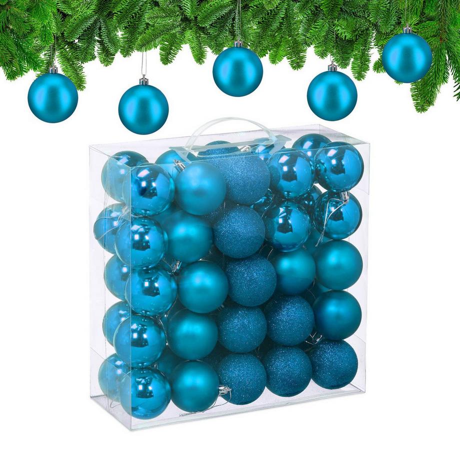 Set di palline per albero di Natale, confezione da 50