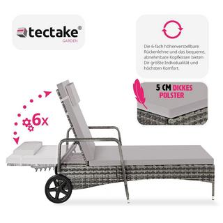 Tectake Rattan Sonnenliege Cassis  