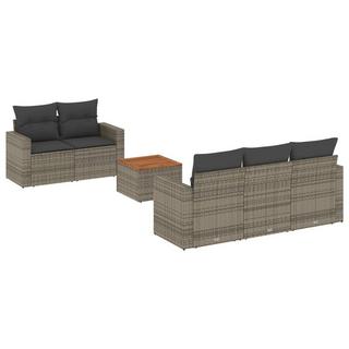 VidaXL set divano da giardino Polirattan  