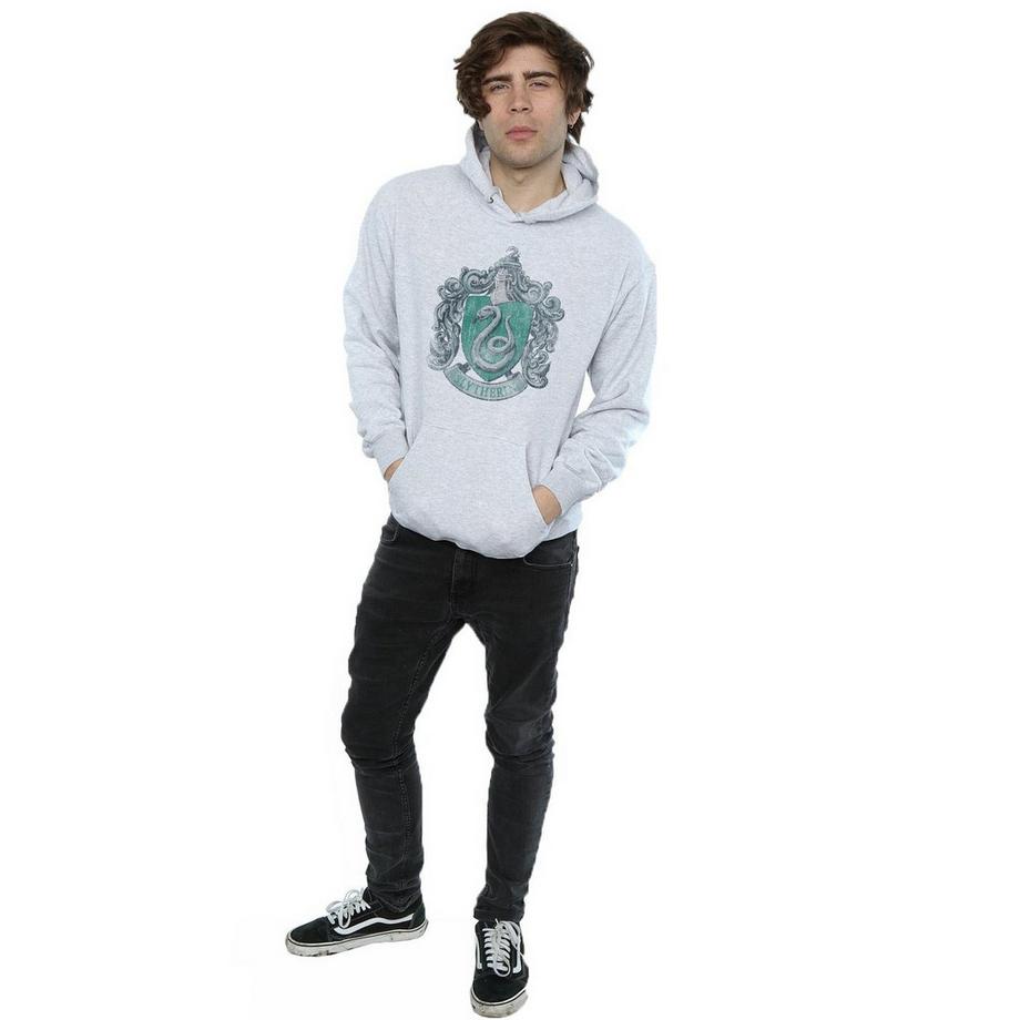 HARRY-POTTER Serpeverde Stemma Felpa con Cappuccio  