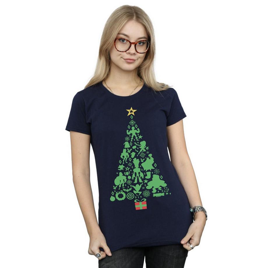 MARVEL Avengers T-shirt Albero di Natale Maniche Corte  