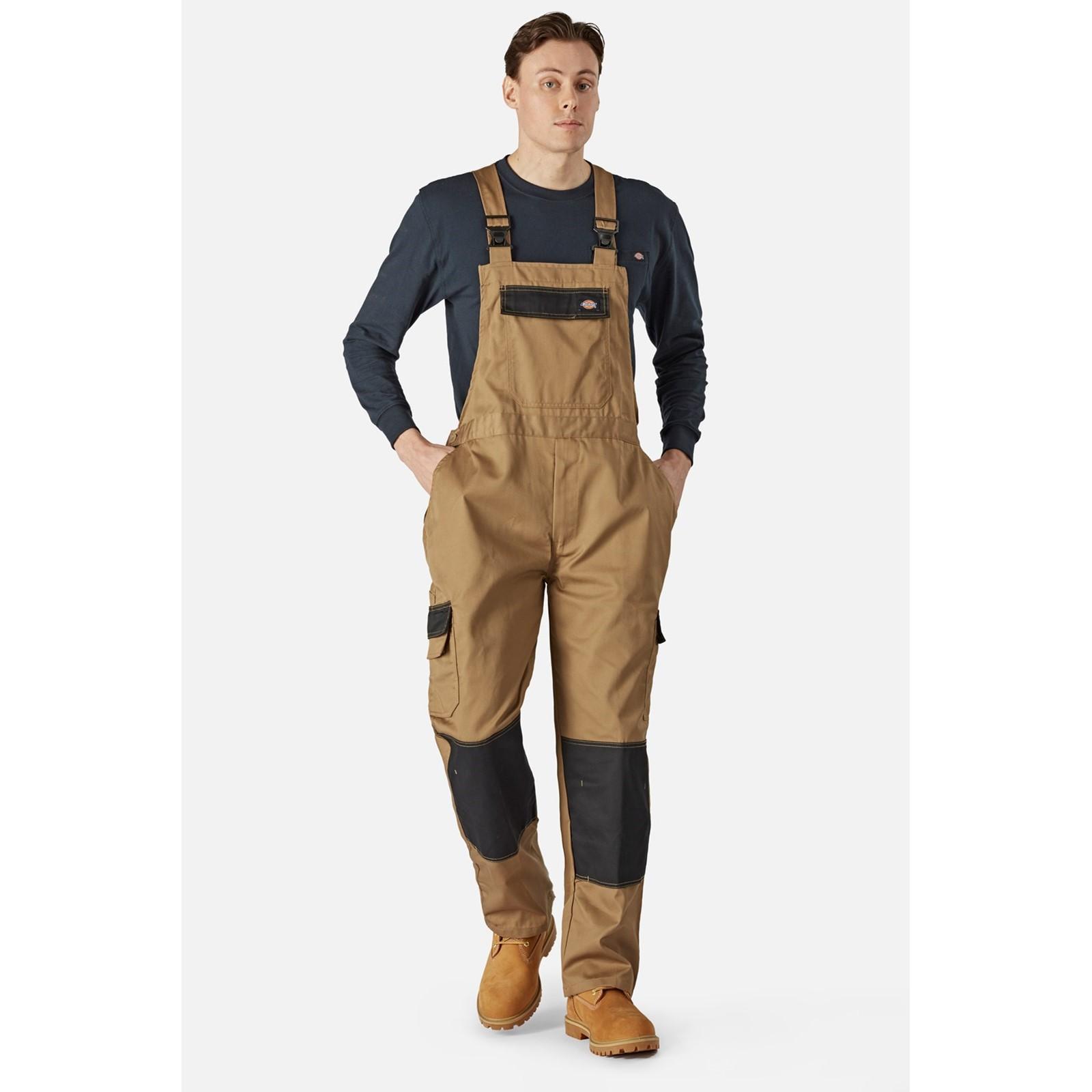 Dickies Salopette Genoux Doublés Femme - Vêtement Travail Résistant Et Confortable Gris Diesel