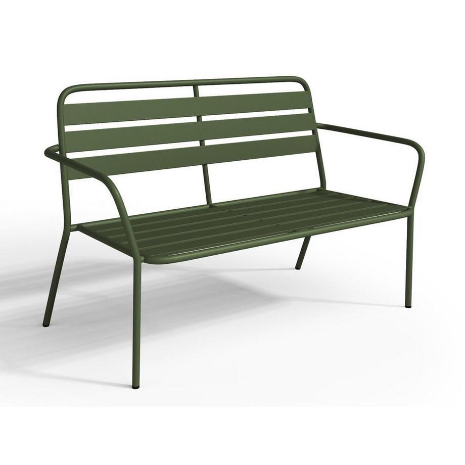 Banc de jardin en métal - Kaki - MIRMANDE de MYLIA
