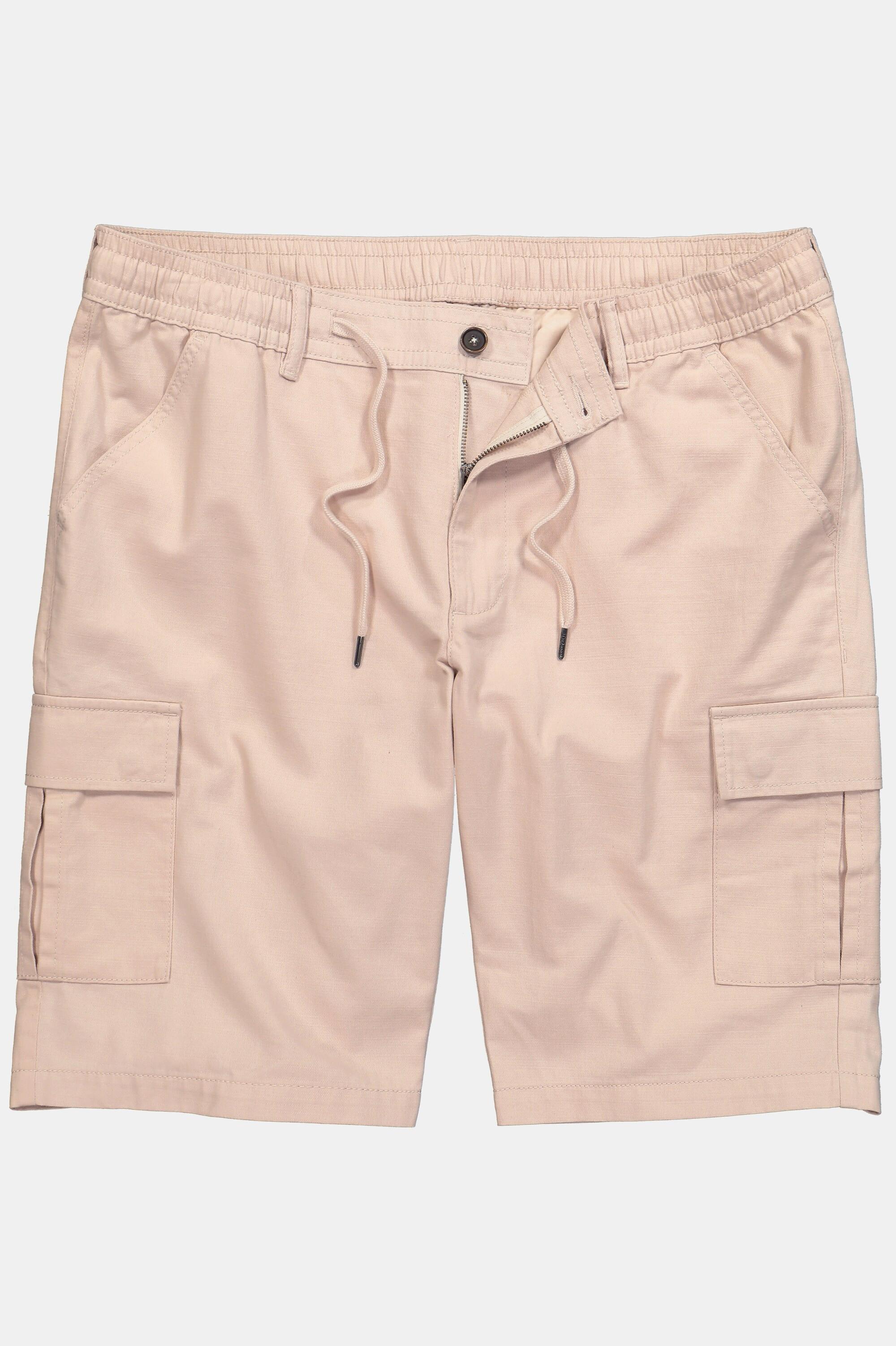 JP1880 Leinenoptik Bermuda Cargotaschen Elastikbund Navy  