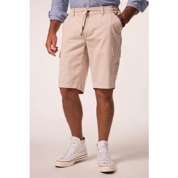 Bermuda, Leinenoptik, Cargotaschen, Elastikbund