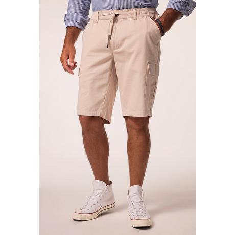 JP1880 Leinenoptik Bermuda Cargotaschen Elastikbund Navy  