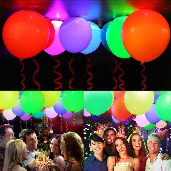 Image of Cover-Discount 24 Stück Luftballons farbig mit LED Licht