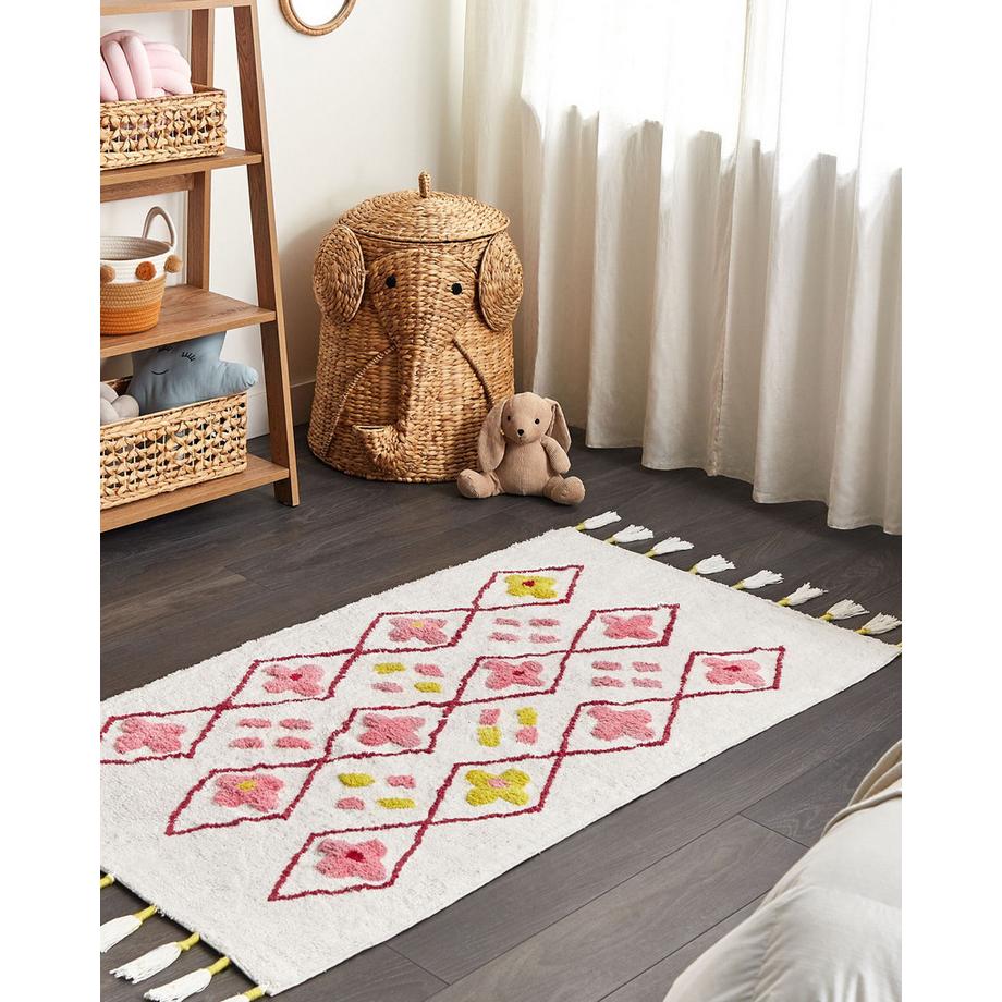 Beliani Kinderteppich aus Baumwolle Boho CAVUS  