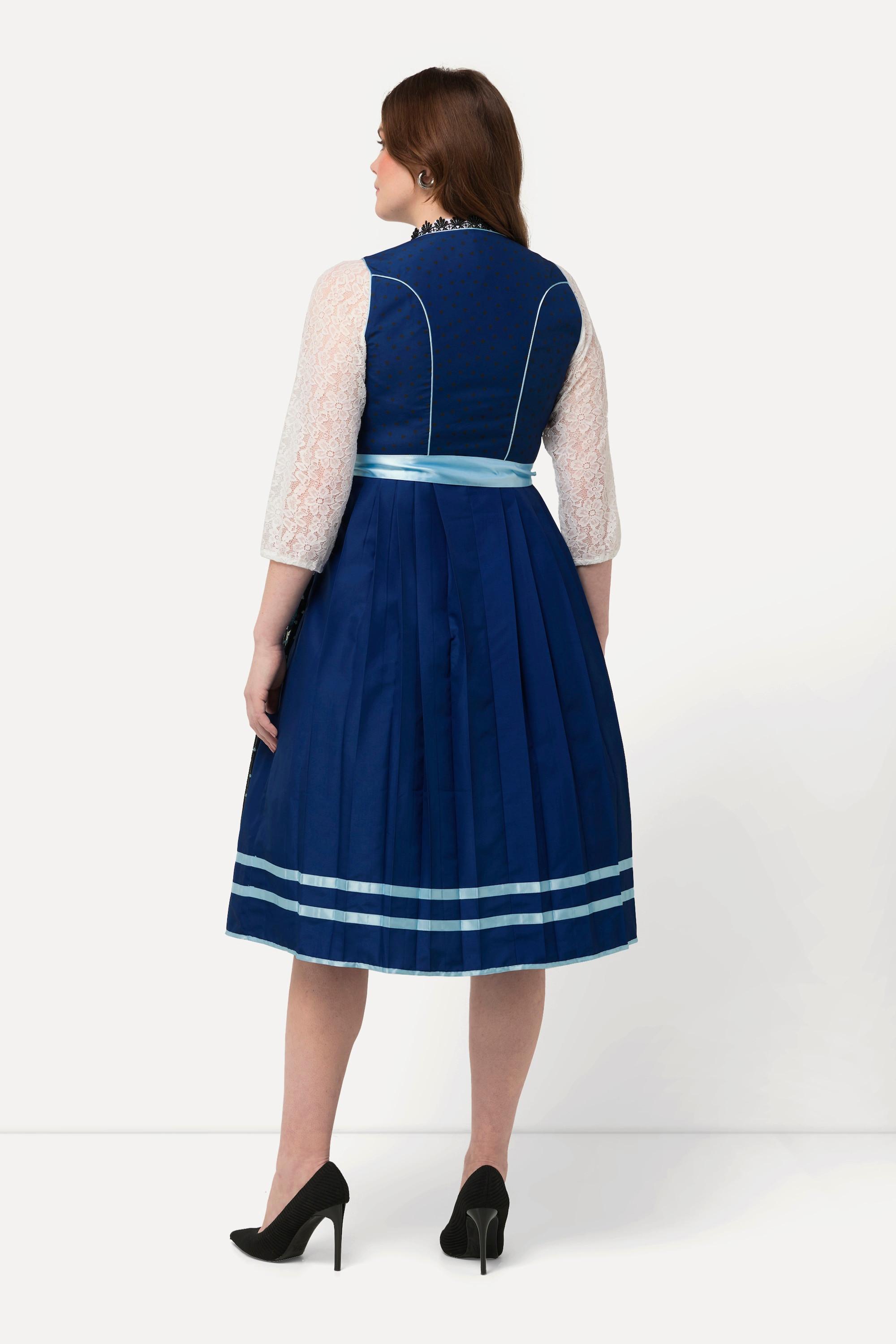 Ulla Popken Dirndl Cuori Catenina Decorativa Scollo Rettangolare  