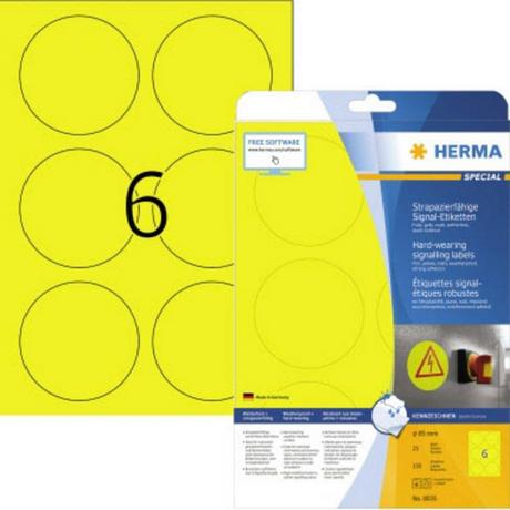 HERMA ETIQUETTE film 85 mm, rond, 150 pièces/pack  