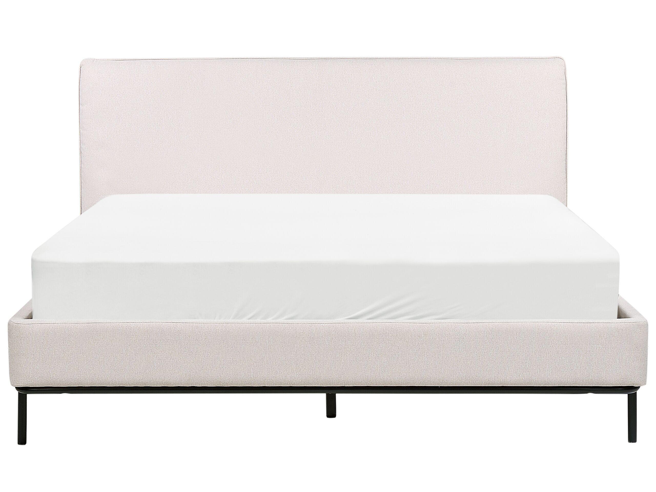 Beliani Lit avec sommier en Tissu Scandinave CORIO  