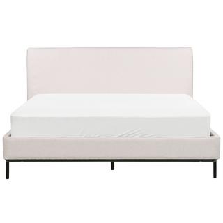 Beliani Lit avec sommier en Tissu Scandinave CORIO  