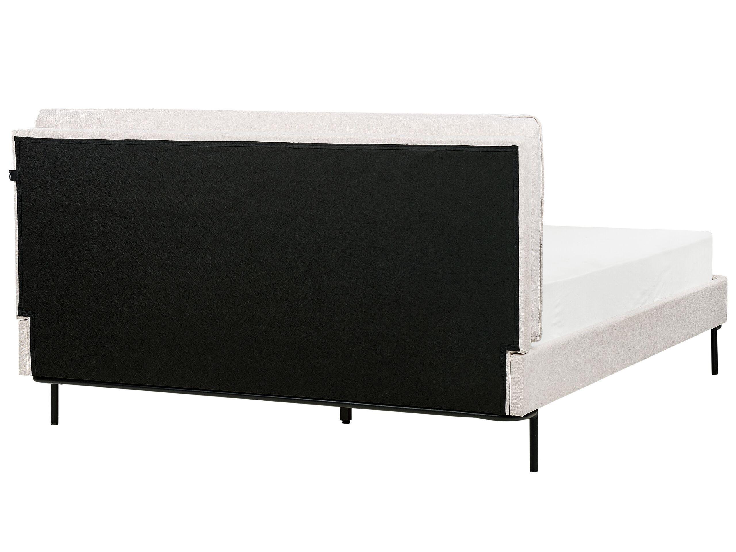 Beliani Lit avec sommier en Tissu Scandinave CORIO  