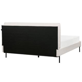 Beliani Lit avec sommier en Tissu Scandinave CORIO  