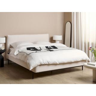 Beliani Lit avec sommier en Tissu Scandinave CORIO  