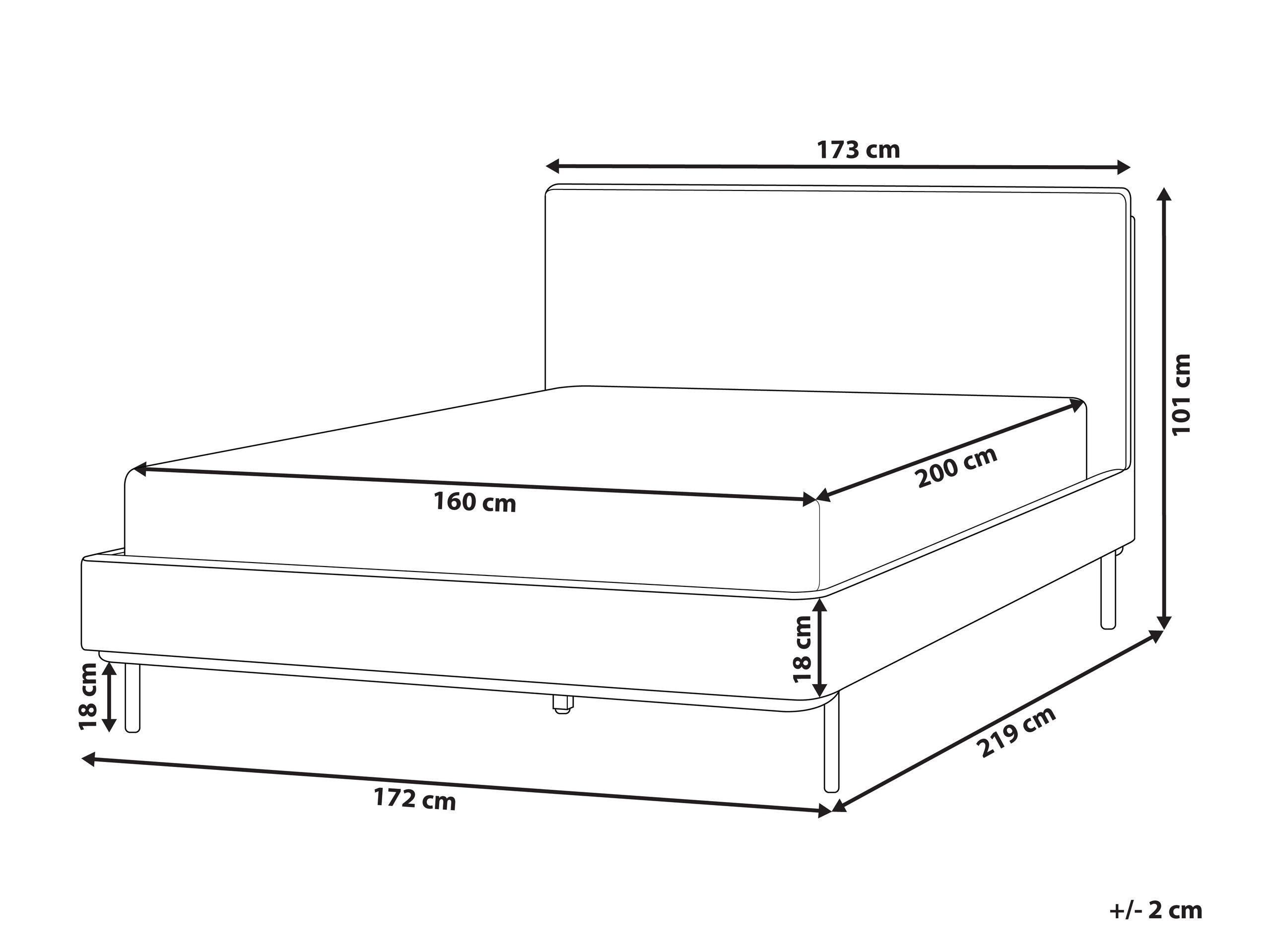 Beliani Letto a doghe en Poliestere Scandinavo CORIO  