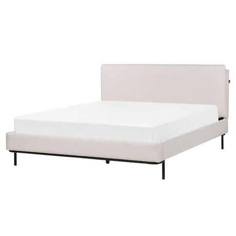 Beliani Lit avec sommier en Tissu Scandinave CORIO  