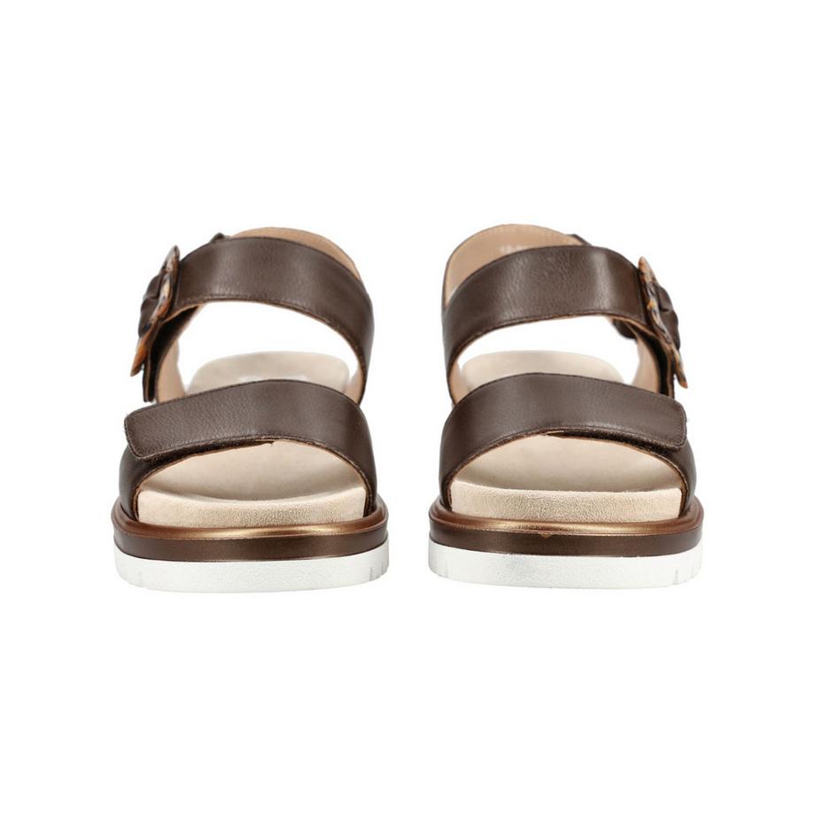 ara Sandali con plateau bicolore con fibbia  