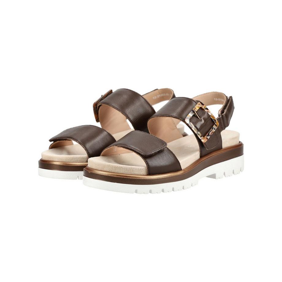 ara Sandali con plateau bicolore con fibbia  