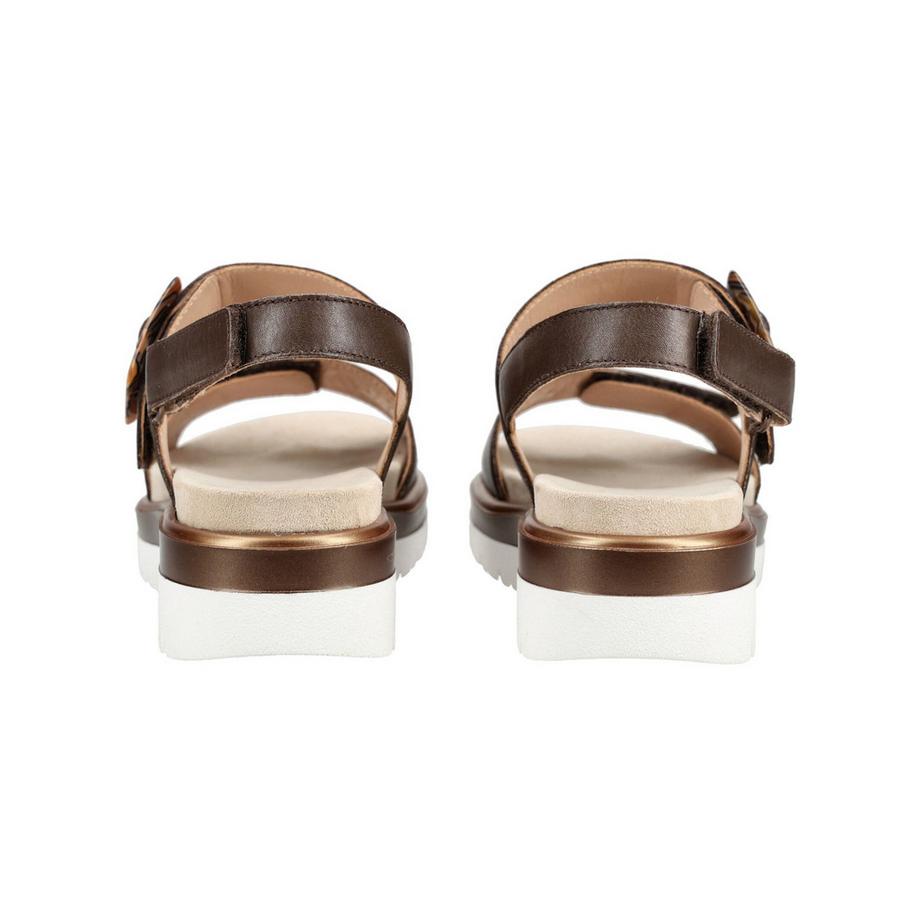 ara Sandali con plateau bicolore con fibbia  