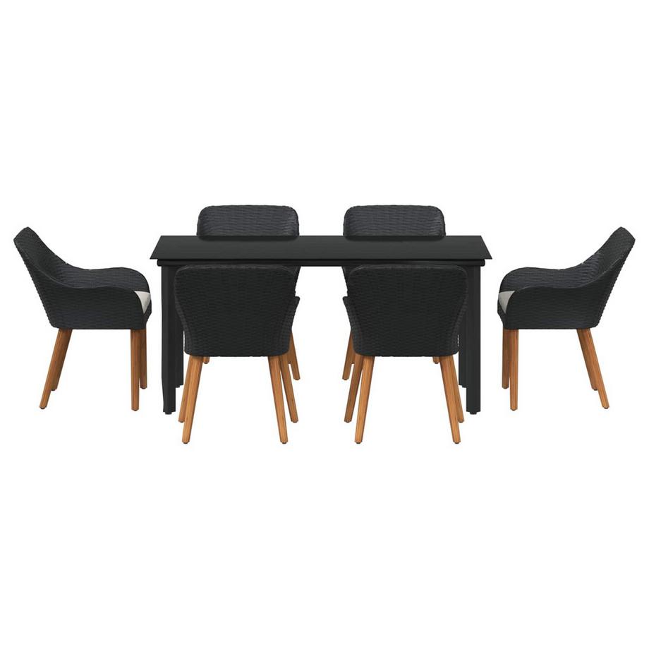 VidaXL Mobilier de jardin poly rattan  