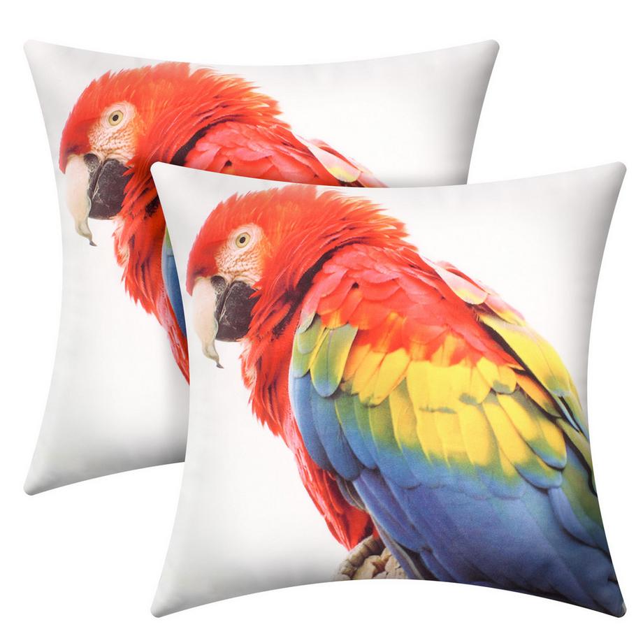 Avizar 2 Stk. Kissenbezüge Roter Ara  