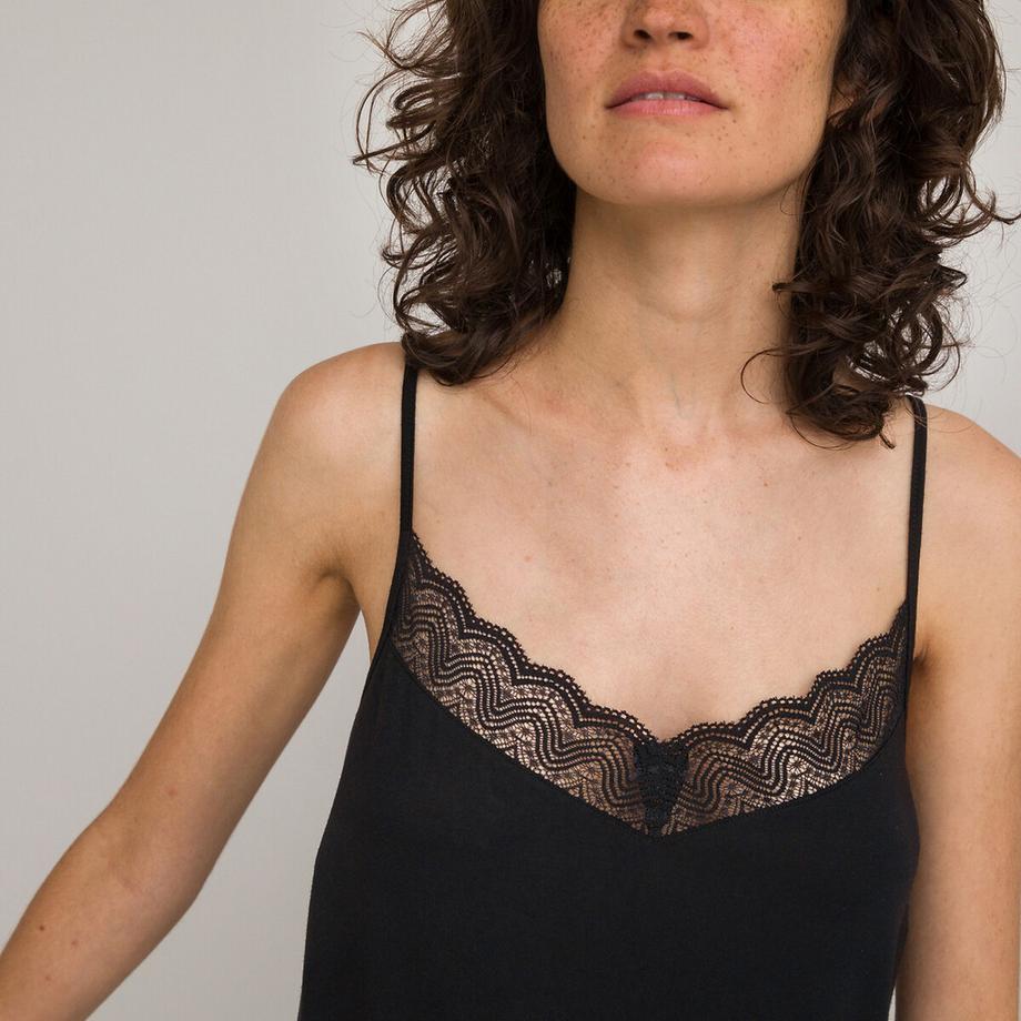 La Redoute Collections Nachthemd mit schmalen Trägern  