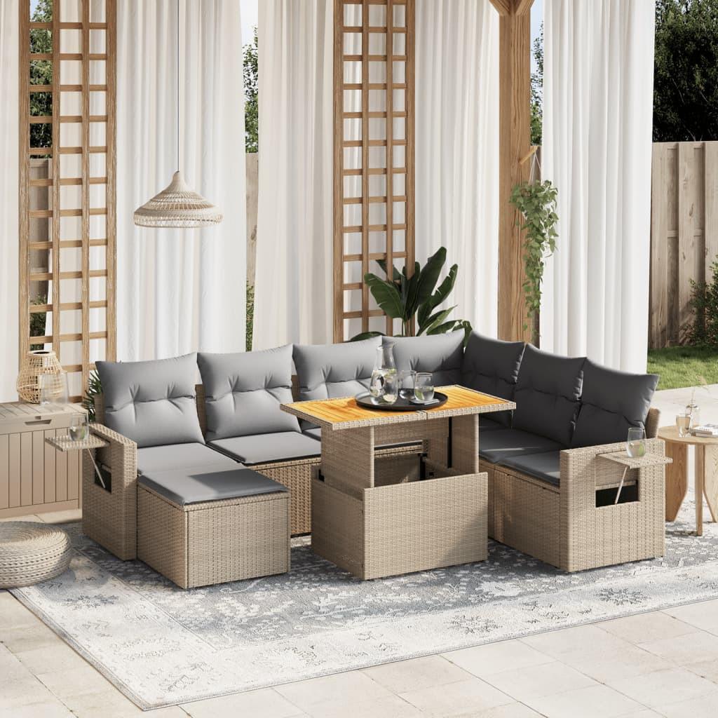 VidaXL set divano da giardino Polirattan  