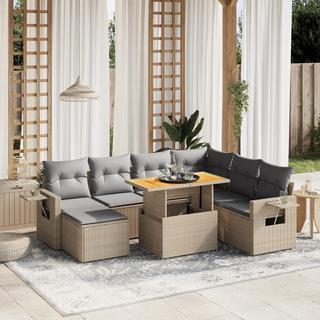 VidaXL set divano da giardino Polirattan  