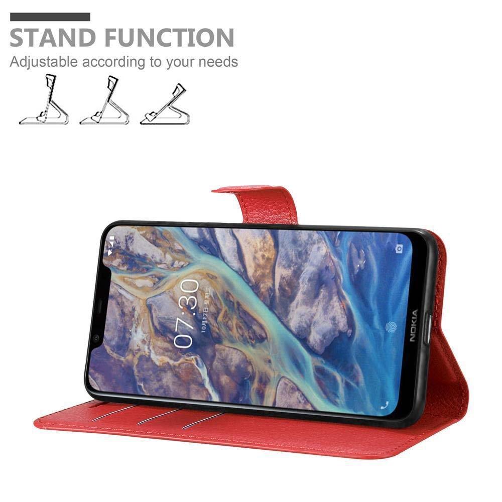 Cadorabo  Housse compatible avec Nokia 7.1 PLUS / X7 - Coque de protection avec fermeture magnétique, fonction de support et compartiment pour carte 