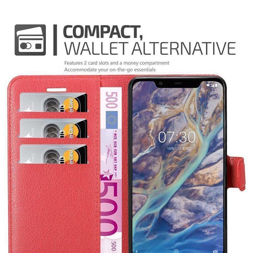 Cadorabo  Housse compatible avec Nokia 7.1 PLUS / X7 - Coque de protection avec fermeture magnétique, fonction de support et compartiment pour carte 