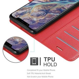 Cadorabo  Housse compatible avec Nokia 7.1 PLUS / X7 - Coque de protection avec fermeture magnétique, fonction de support et compartiment pour carte 