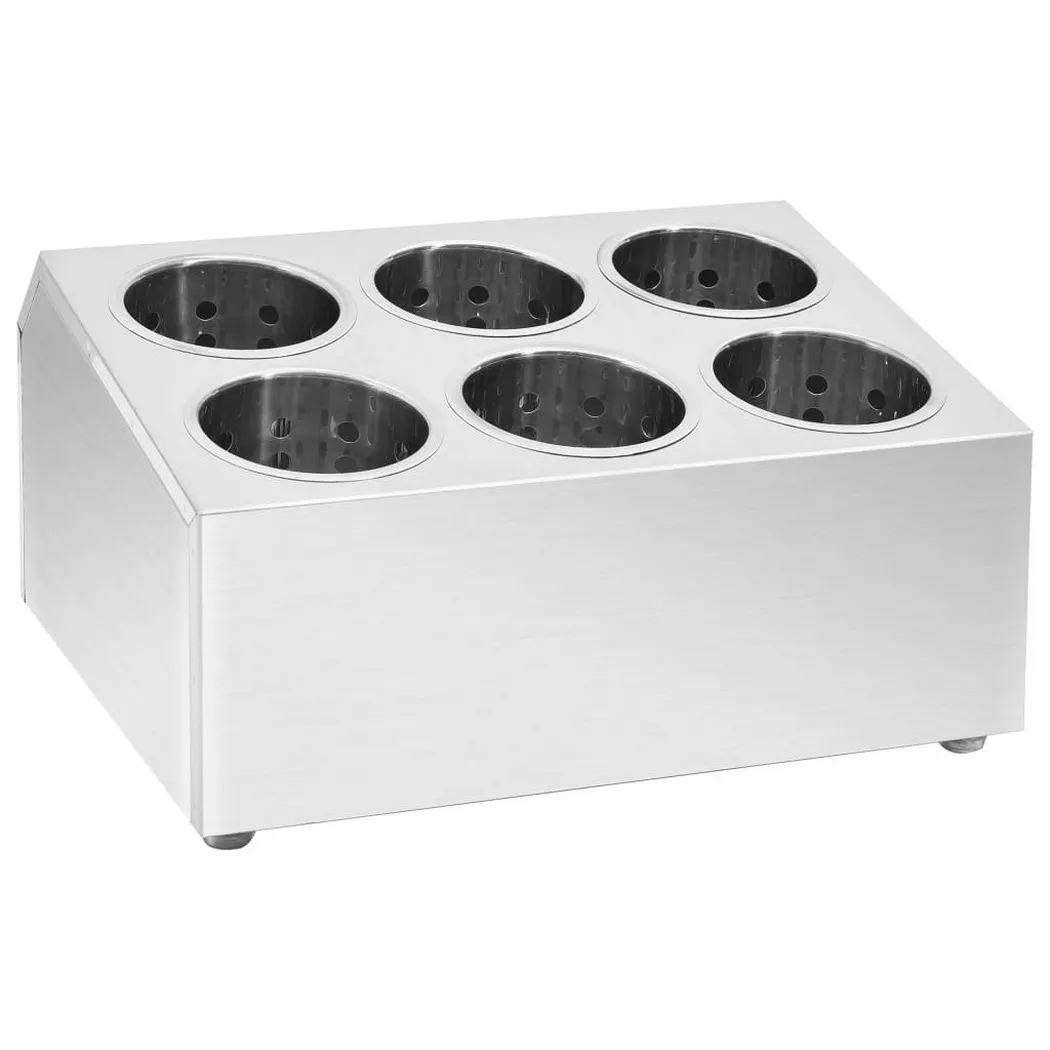 Porte couverts 6 grilles Carré Acier inoxydable