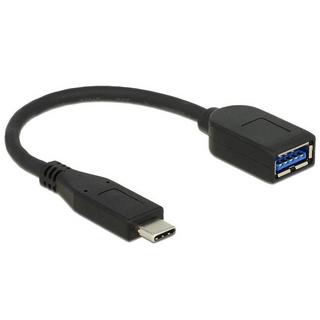 DeLock  USB 3.1 Gen 2 Type-C/Typ-A USB Kabel 0,1 m USB C USB A Schwarz 