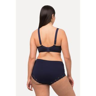 Ulla Popken  Soutien-gorge à armature, dentelle bicolore et perle, bonnet B - E 