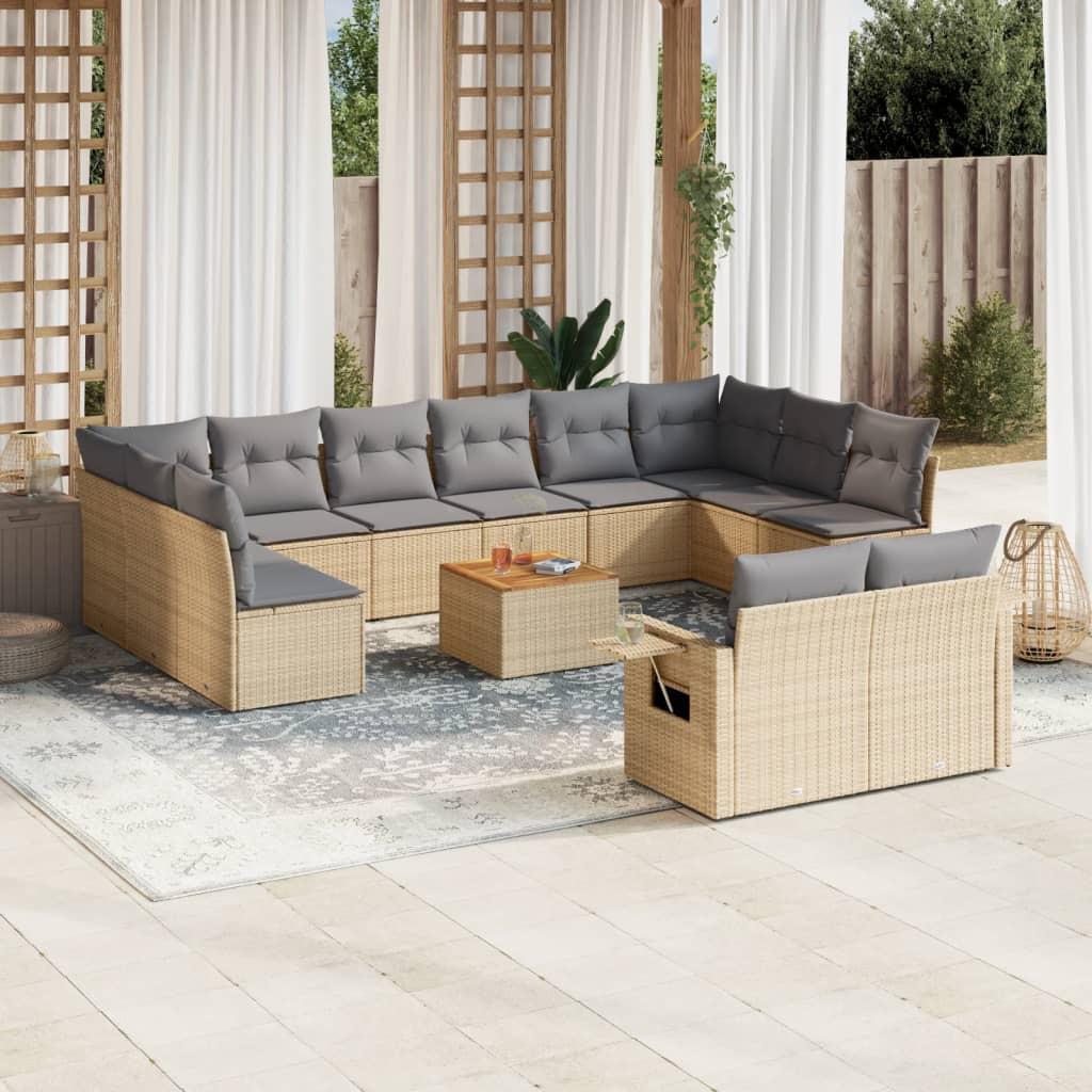 VidaXL Ensemble de canapés de jardin rotin synthétique  