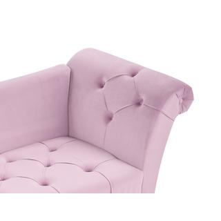 Beliani Chaise longue en Velours Rétro NANTILLY  