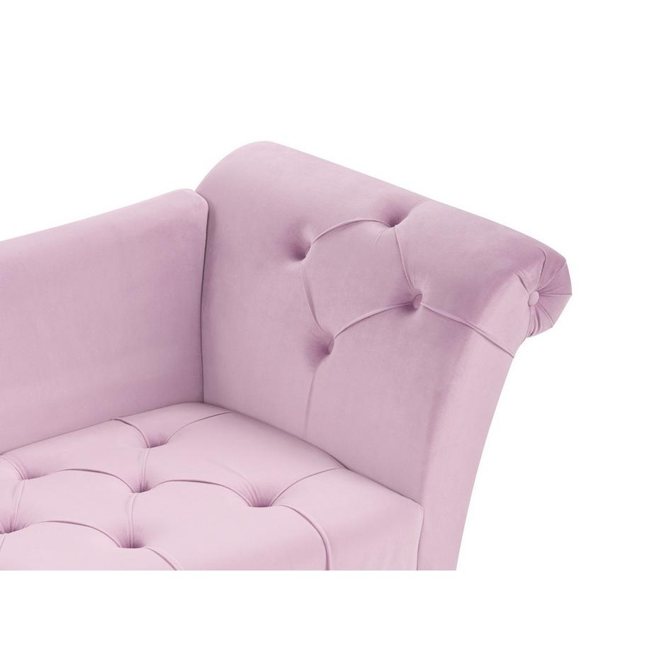Beliani Chaiselongue aus Samtstoff Retro NANTILLY  