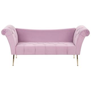 Beliani Chaise longue en Velours Rétro NANTILLY  