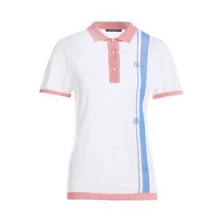 Bellemere New York  Bellemere Tencel-Poloshirt mit Farbblockdesign 