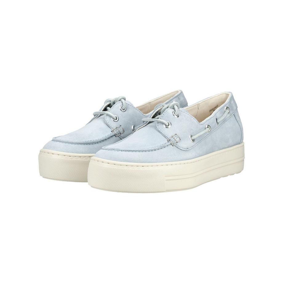 Paul Green Chaussures bateau à plateforme bleu clair  