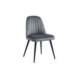 Vente-unique Lot de 6 chaises ELEANA Velours Métal  